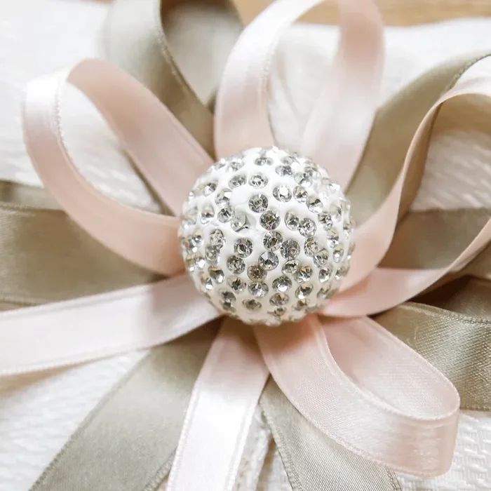 Sacchetto Cuscino Grande con Sfera di Strass Moda - immagine 2