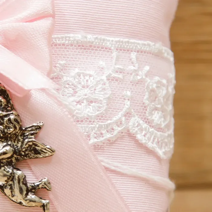 Sacchetto Cuscino Merletto con Ciondolo Angelo - immagine 3