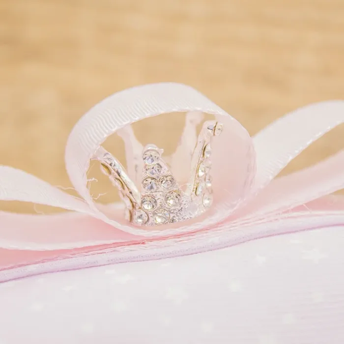 Sacchetto Cuscino Rosa con Corona - immagine 2