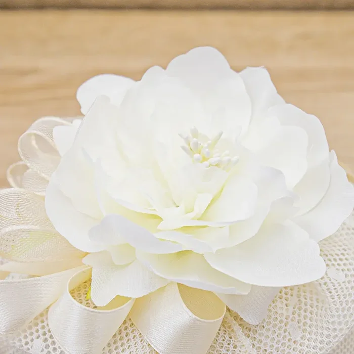 Sacchetto Fiocco Panna con Pois e Sali Profumati Francesi La Vie en Rose - immagine 2