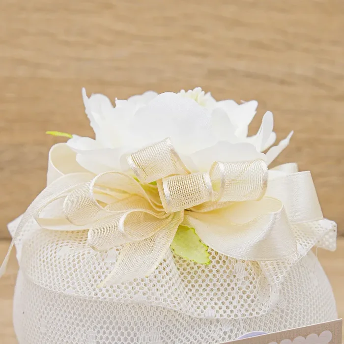 Sacchetto Fiocco Panna con Pois e Sali Profumati Francesi La Vie en Rose - immagine 3