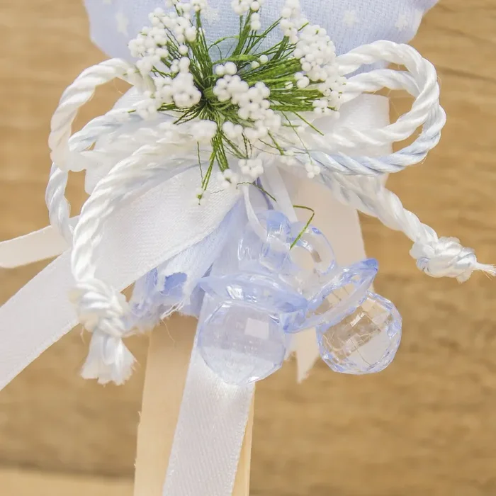 Sacchetto Palloncino Celeste con Stelle e Ciucci - immagine 2