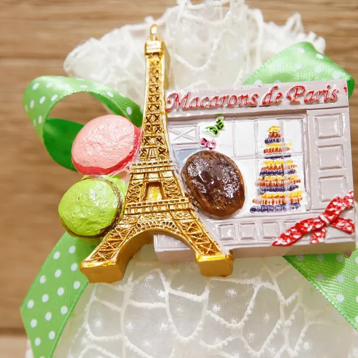 Sacchetto Panna com Magnete Macarons Linea Parigi - immagine 2