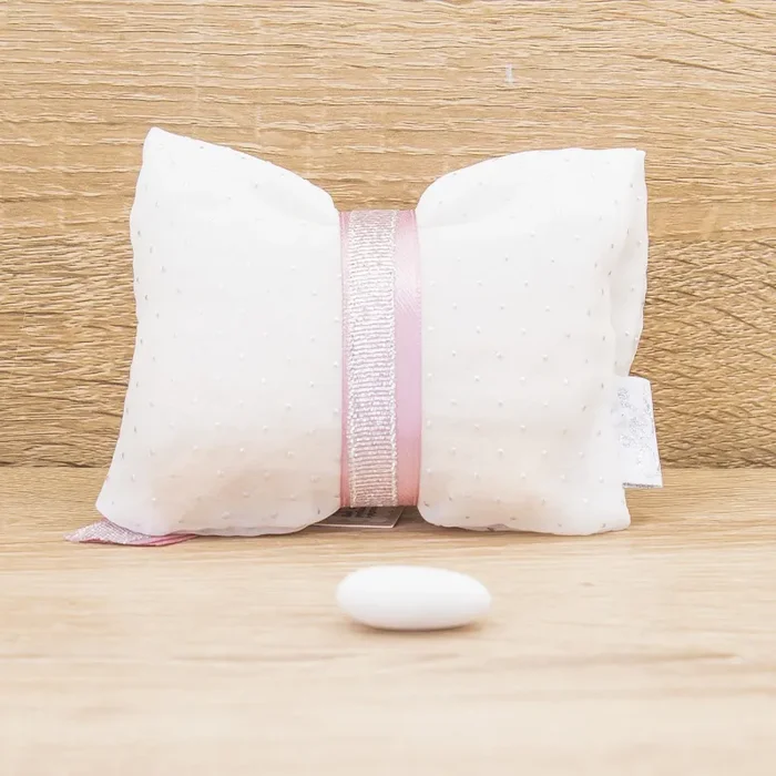 Sacchetto Pochette a Pois con Fiori e Sali Profumati La Vie en Rose - immagine 3