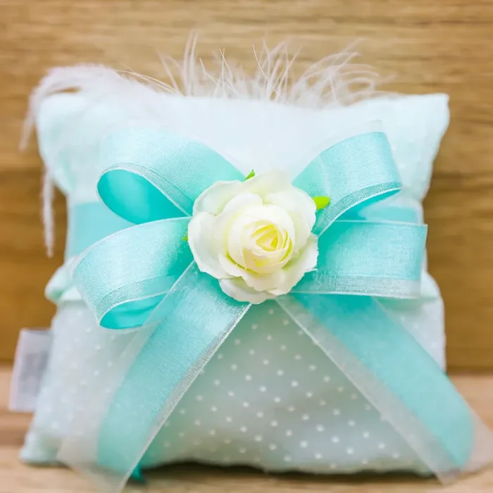 Sacchetto Pochette con Piume e Fiore - immagine 2