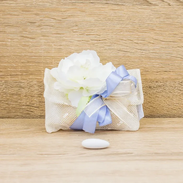 Sacchetto Pochette Fiocco Lavagna con Pois e Sali Profumati Francesi La Vie en Rose Online