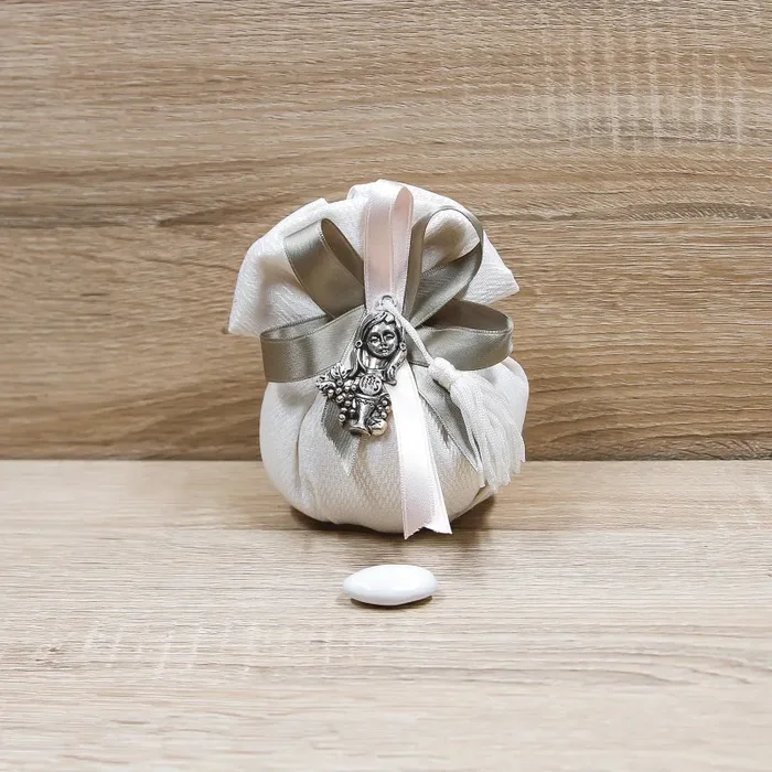 Sacchetto Puffo con Ciondolo Simbolo della Comunione Vendita calda