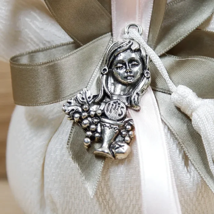 Sacchetto Puffo con Ciondolo Simbolo della Comunione Vendita calda - immagine 2