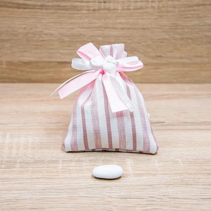 Sacchetto Rosa a Righe Sconti