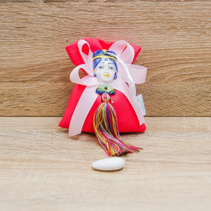 Sacchetto Rosa con Testa Moro Donna Online ora