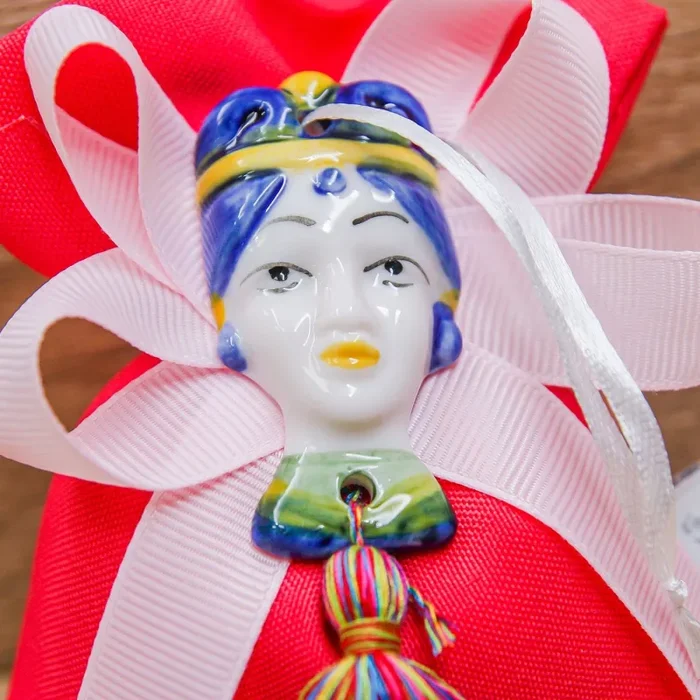 Sacchetto Rosa con Testa Moro Donna Online ora - immagine 2