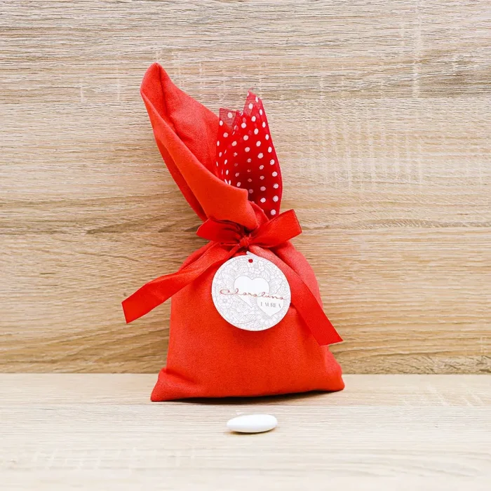 Sacchetto Rosso Pois Grande “Laurea” Claraluna