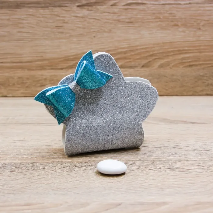 Sacchetto Stella Glitter Argento In saldo