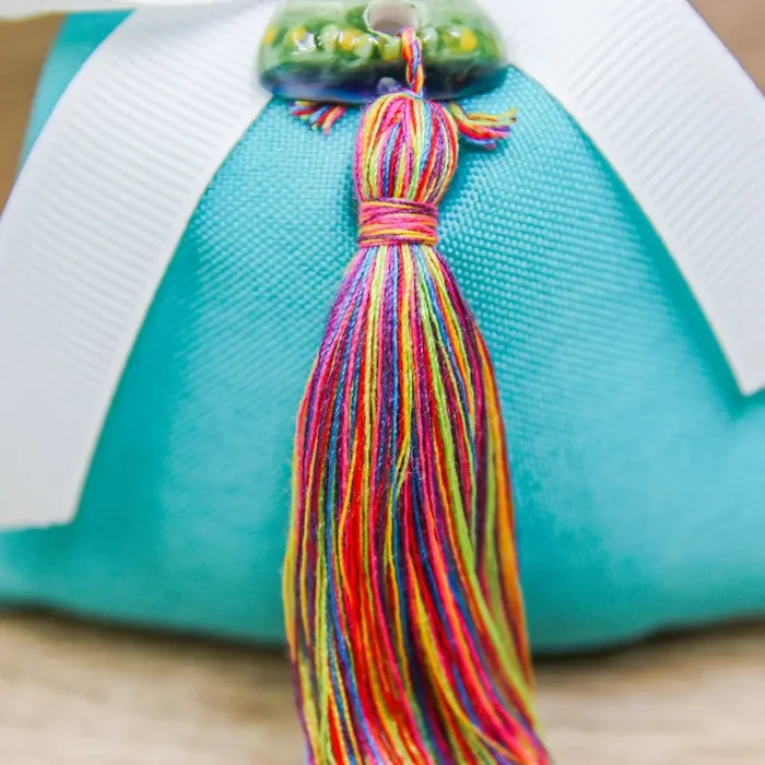 Sacchetto Turchese con Testa Moro Vendita calda - immagine 3