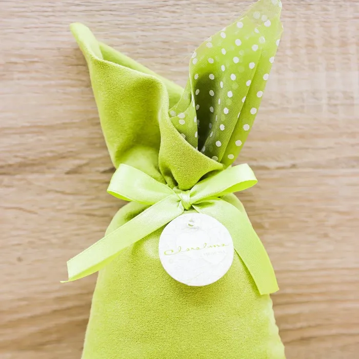 Sacchetto Verde Pois Medio “Promessa” Claraluna - immagine 2