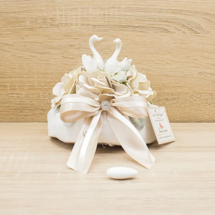 Sacchettone con Cigni e Sali Profumati La Vie en Rose