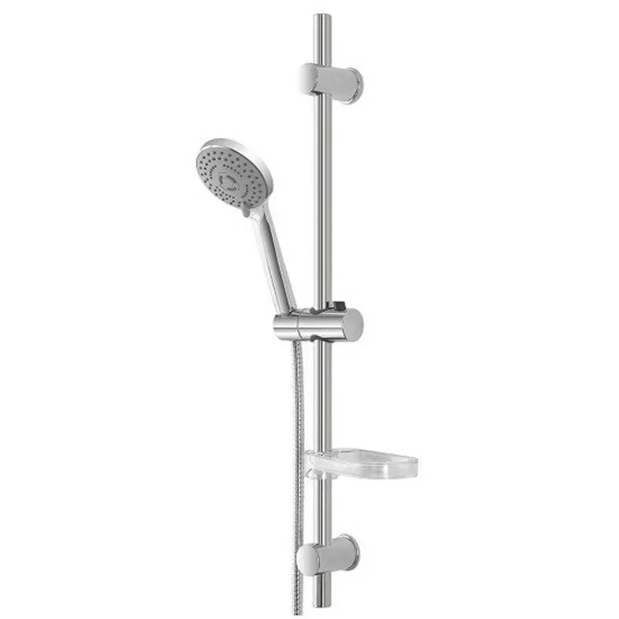 Saliscendi cromato con mensola e doccetta 5 funzioni – Hidra