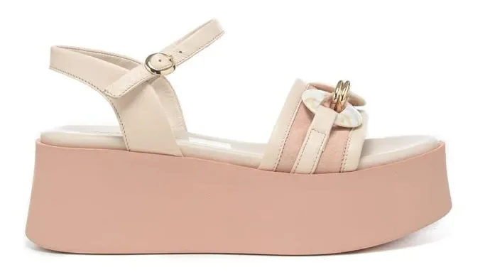 Sandali con zeppa donna Frau art. 88B5 colore blush misura a scelta Sconti