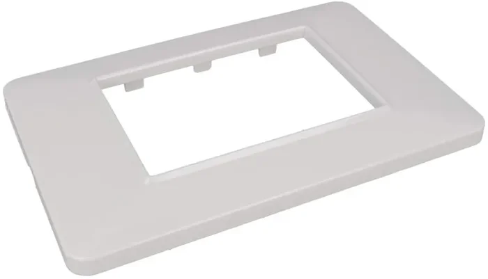 SANDASDON Placca Colore Bianco Compatibile Vimar Plana (3M Da 3 Posti SD78003) - immagine 2