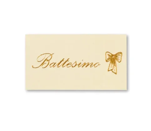 Saul Sadoch Biglietti Battesimo per Bomboniera 20 Pz Avorio