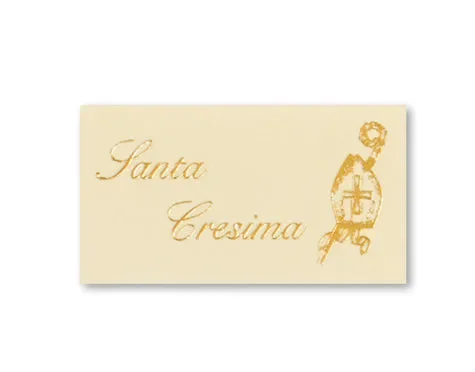 Saul Sadoch Biglietti Santa Cresima per Bomboniera 20 Pz Avorio