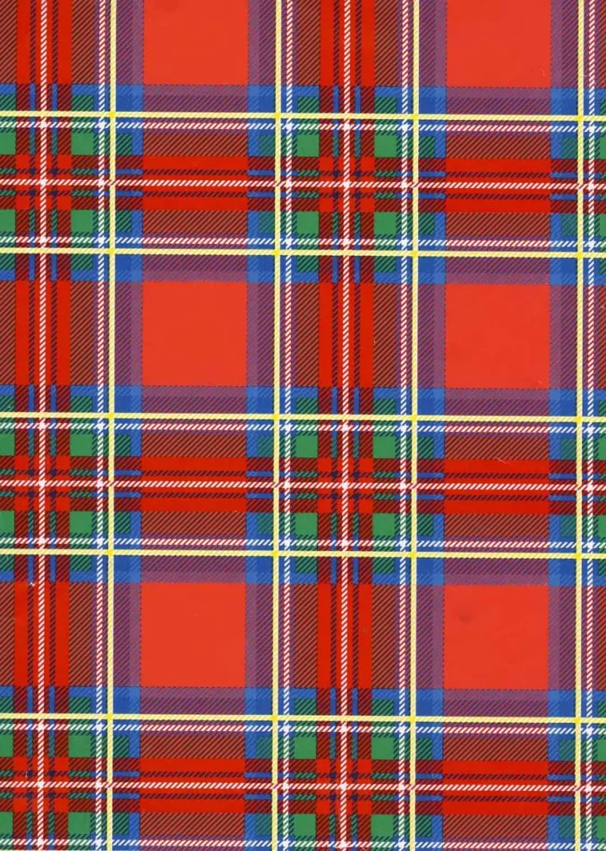 Saul Sadoch Carta Regalo di Natale Raso H 0,70 Mt L 25 Mt Dec. Scozzese Vendita calda online