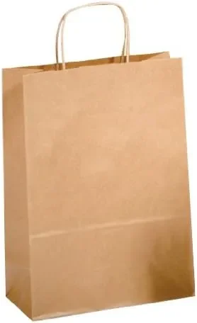 Saul Sadoch Conf. 25 Pz x Buste in carta con manico ritorto avana 26x12x36 cm Vendita calda online