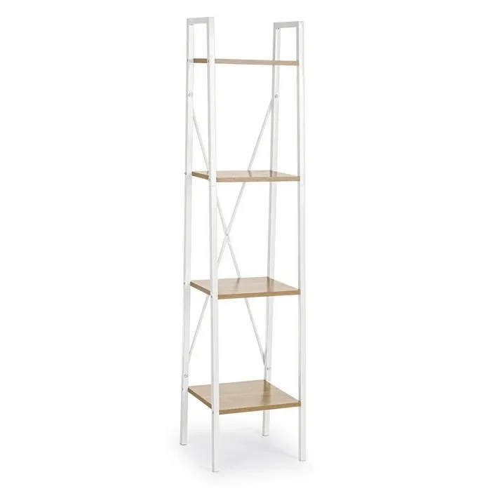 Scaffale a colonna scandinavo con 4 mensole bianco – Elettra Online
