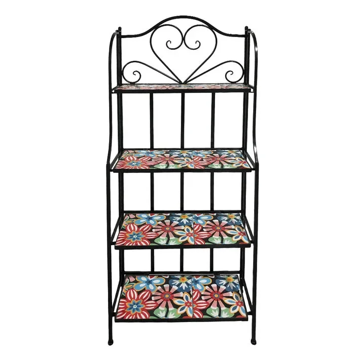 Scaffale in metallo con 4 ripiani mosaico – Sanremo