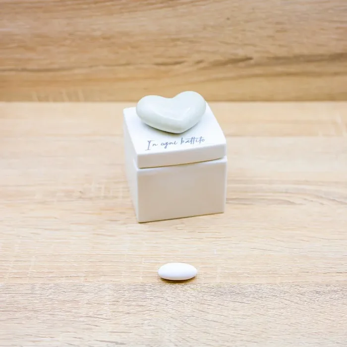 Scatola Piccola Cuore Tortora “In ogni Battito” Claraluna