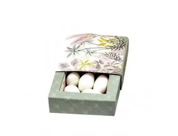 SCATOLINA CON CONFETTI OREFICE IN CARTONCINO LINEA TROPICAL (7x7x2cm)