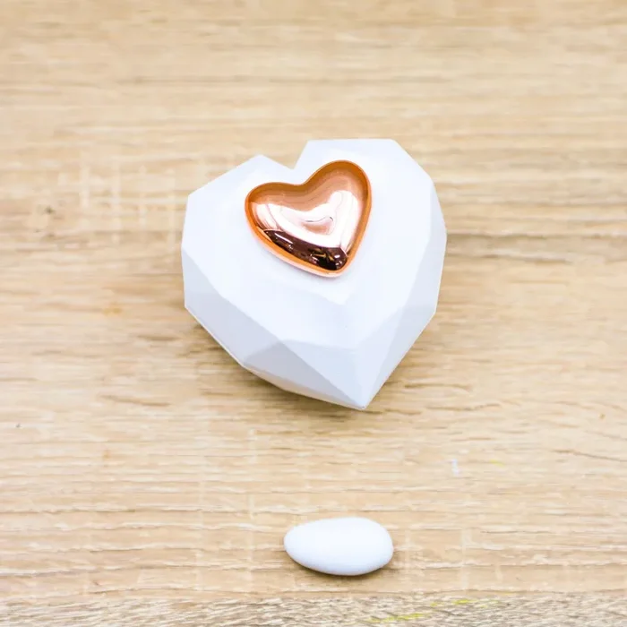 Scatolina Cuore Oro Rosa Claraluna - immagine 2