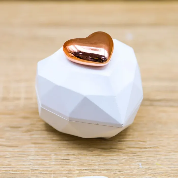 Scatolina Cuore Oro Rosa Claraluna - immagine 3