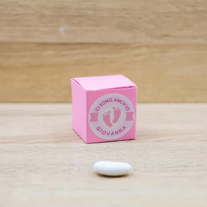 Scatolina Portaconfetti Rosa Personalizzata Fornitura