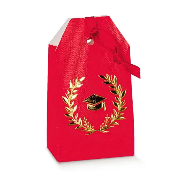 Scotton Bustina Carta Tag Alloro D’Oro 55 x 35 x 100 Mm Rosso 10 Pz Fornitura