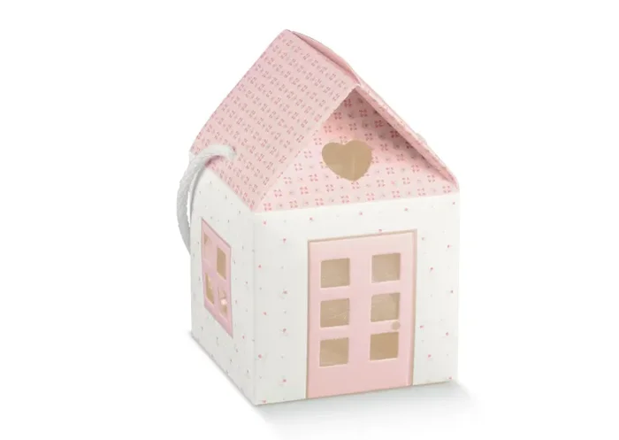 Scotton Casetta con Cordin 80 x 80 x 75 Mm Bloom Rosa 10 Pz