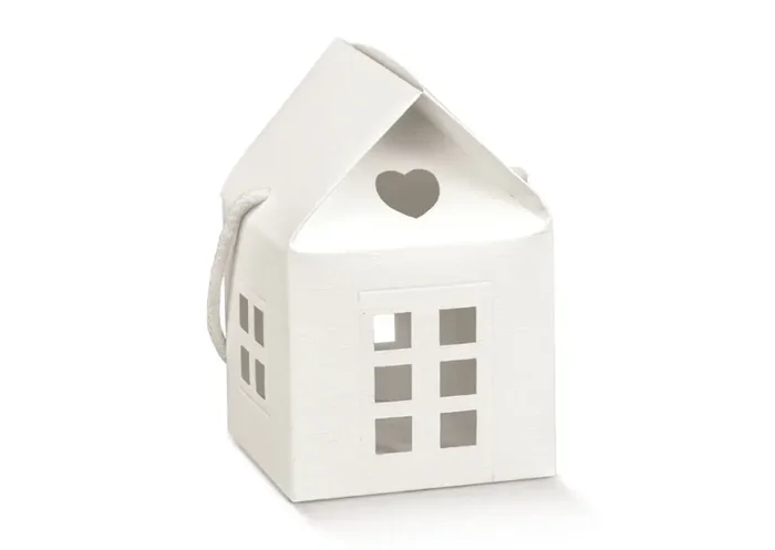 Scotton Casetta con Cordino 100 x 100 x 90 Mm Fibra Bianco 10 Pz