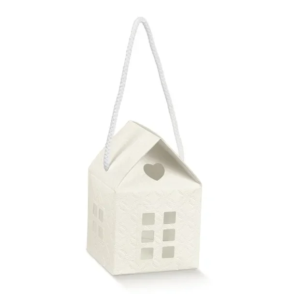 Scotton Casetta con Cordino 120 x 120 x 110 Mm Matelassè Bianco 10 Pz
