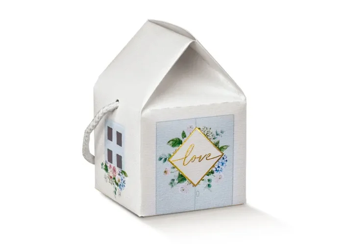 Scotton Casetta con Cordino 55 x 55 x 50 Mm Green Bianco 10 Pz