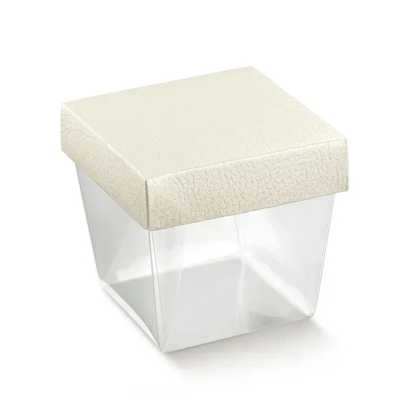 Scotton Coppetta con Coperchio 100 x 100 x 100 Mm Bianco 10 Pz