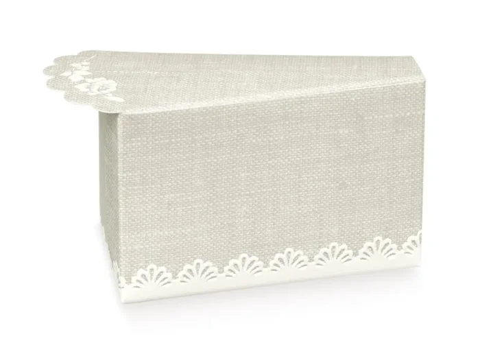 Scotton Fetta Torta con Pizzo 80 x 45 x 50 Mm Rose 10 Pz Vendita calda