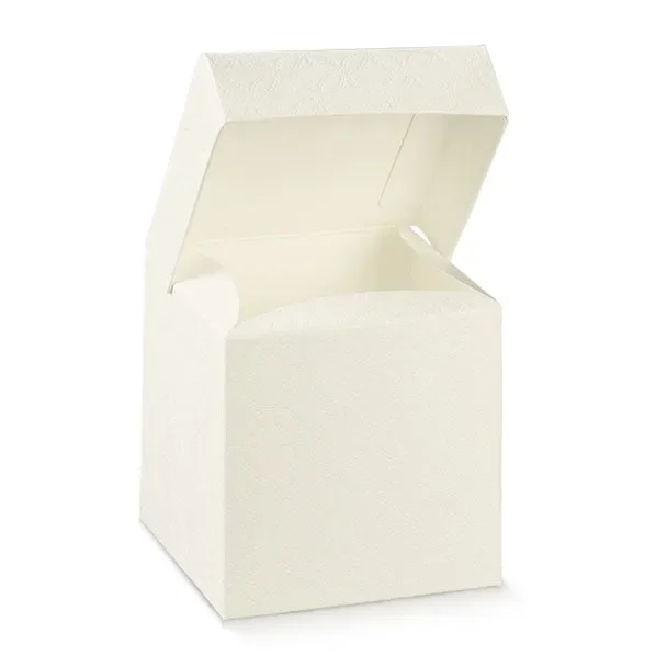 Scotton Pieghevole con Coperchio 80 x 80 x 130 Mm Matelassè Bianco 10 Pz