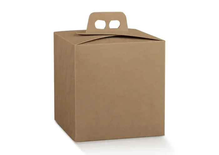 Scotton Quadrella Portapanettone Natale 245 x 245 x 190 Mm Avana 1 Pz