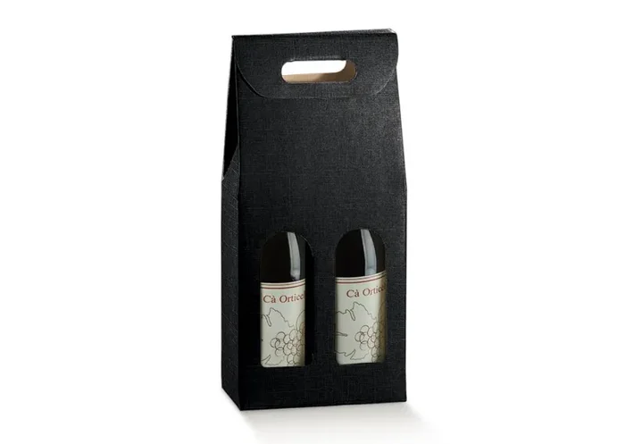 Scotton Scatola 2 Bottiglia 180 x 90 x 385 Mm Seta Nero 5 Pz Vendita online