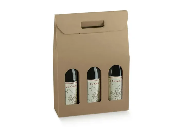 Scotton Scatola 3 Bottiglie 270 x 90 x 385 Mm Avana 5 Pz