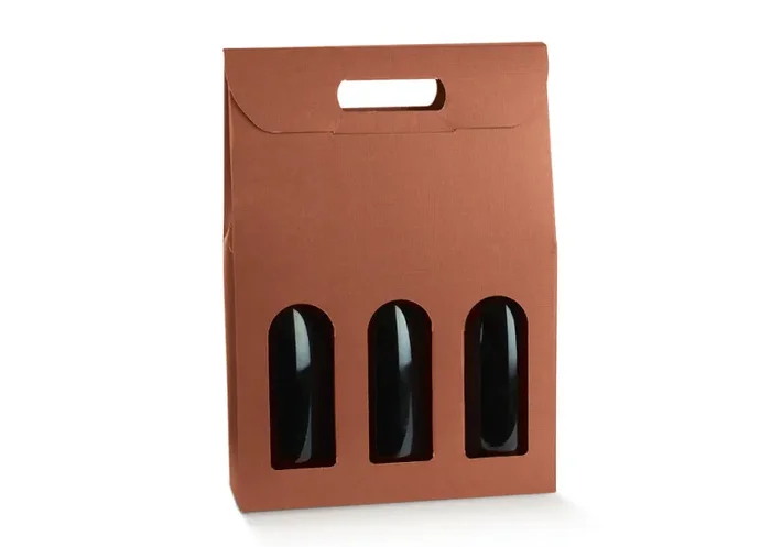 Scotton Scatola 3 Bottiglie 270 x 90 x 385 Mm Seta Corten 5 Pz