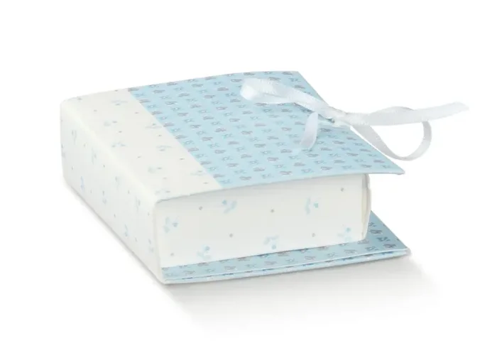 Scotton Scatola Book Portaconfetti 70 x 60 x 25 Mm Bloom Azzurro 10 Pz
