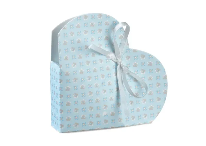 Scotton Scatola Cuore Portaconfetti 52 x 25 Mm Bloom Azzurro 10 Pz