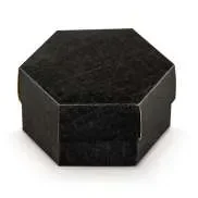 Scotton Scatola Esagono con Divisorio 110 x 60 Mm Nero 10 Pz