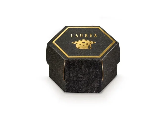 Scotton Scatola Esagono Graduation Seta Nero 60 x 40 Mm 10 Pz